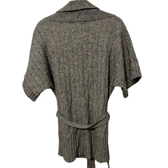 Eddie Bauer Gray Sweater Coat Cardigan Wool Cotton Blend Size Large Grandpa Cozy - Picture 5 of 9